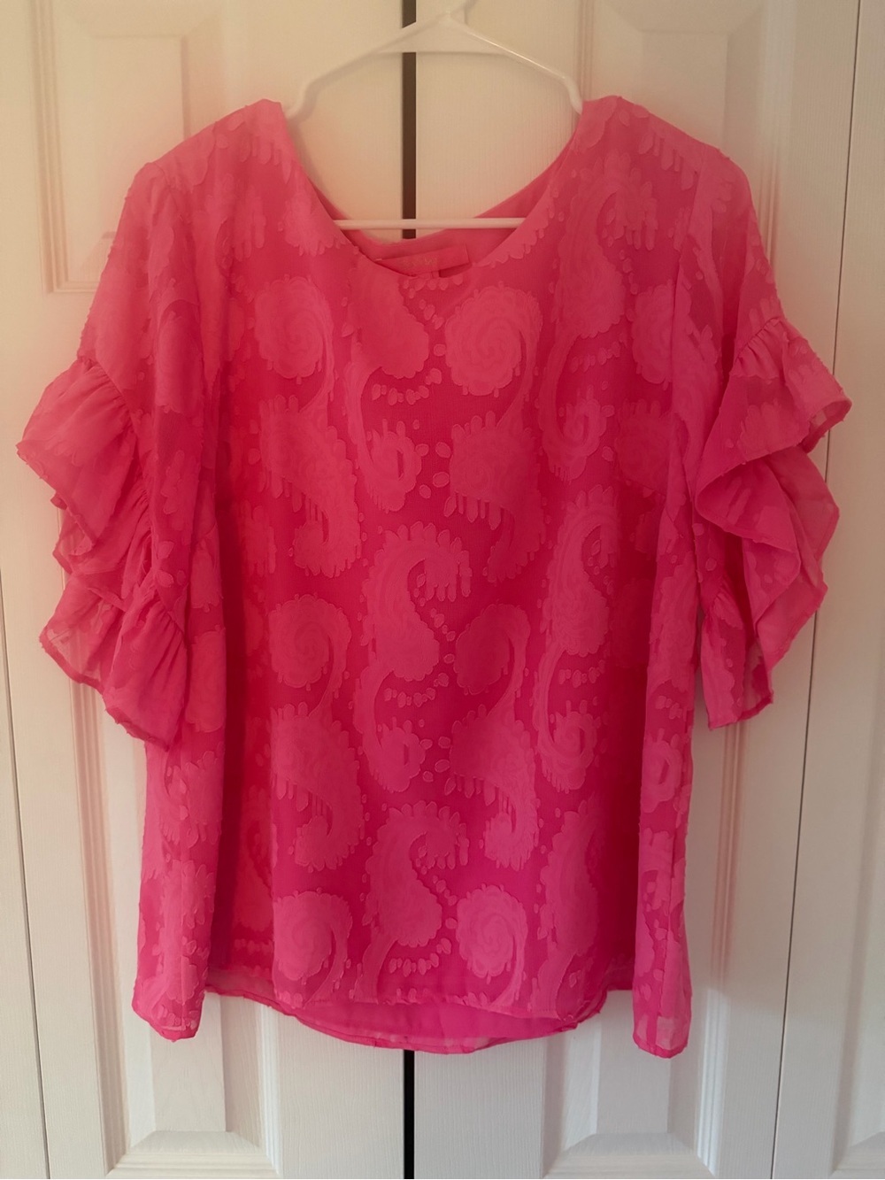 Lilly Pulitzer Lilly Woman’s Darla’s Pink Ruffled Blouse
